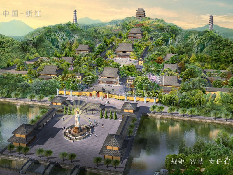 玉泉講寺總體寺院建筑規(guī)劃布局圖