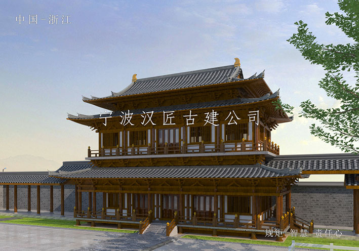 仿古建筑寺廟效果圖——精準呈現寺廟歷史韻味