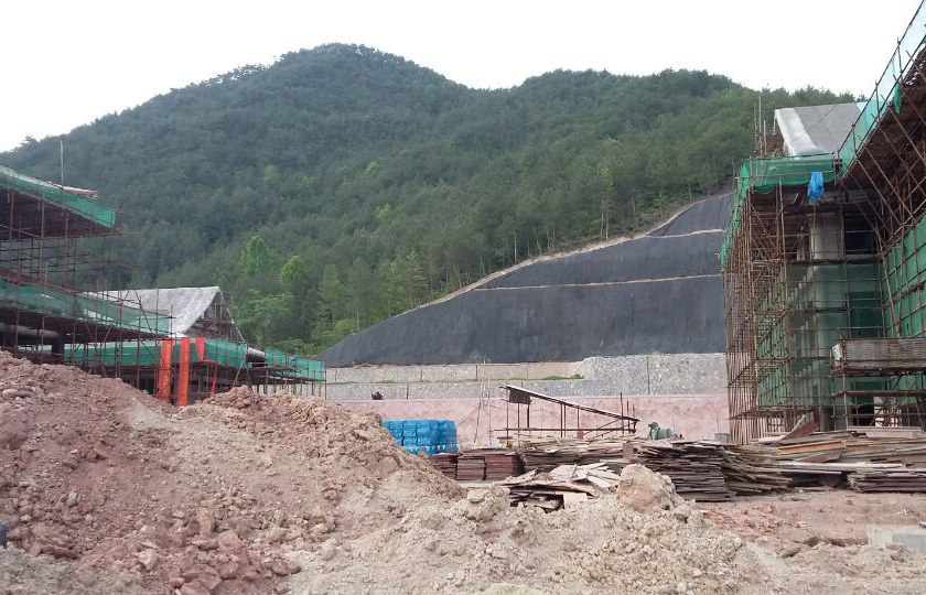 天臺山寺院古建筑施工現(xiàn)場  第2張