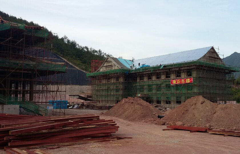 天臺山寺院古建筑施工現(xiàn)場  第3張